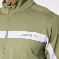 J.Lindeberg J Lindeberg Jarvis Mens Golf Mid Layer Oil Green 12 J.Lindeberg J Lindeberg Jarvis Mens Golf Mid Layer Oil Green -Teepeg Shop image452281905