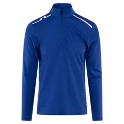 J.Lindeberg J Lindeberg Leon Quarter Zip Mens Golf Mid Layer Clematis Blue