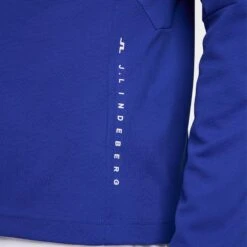 J.Lindeberg J Lindeberg Leon Quarter Zip Mens Golf Mid Layer Clematis Blue -Teepeg Shop image452282669