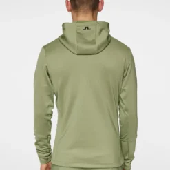 J.Lindeberg J Lindeberg Aerial Quarter Zip Mens Hoodie Oil Green -Teepeg Shop image452283050
