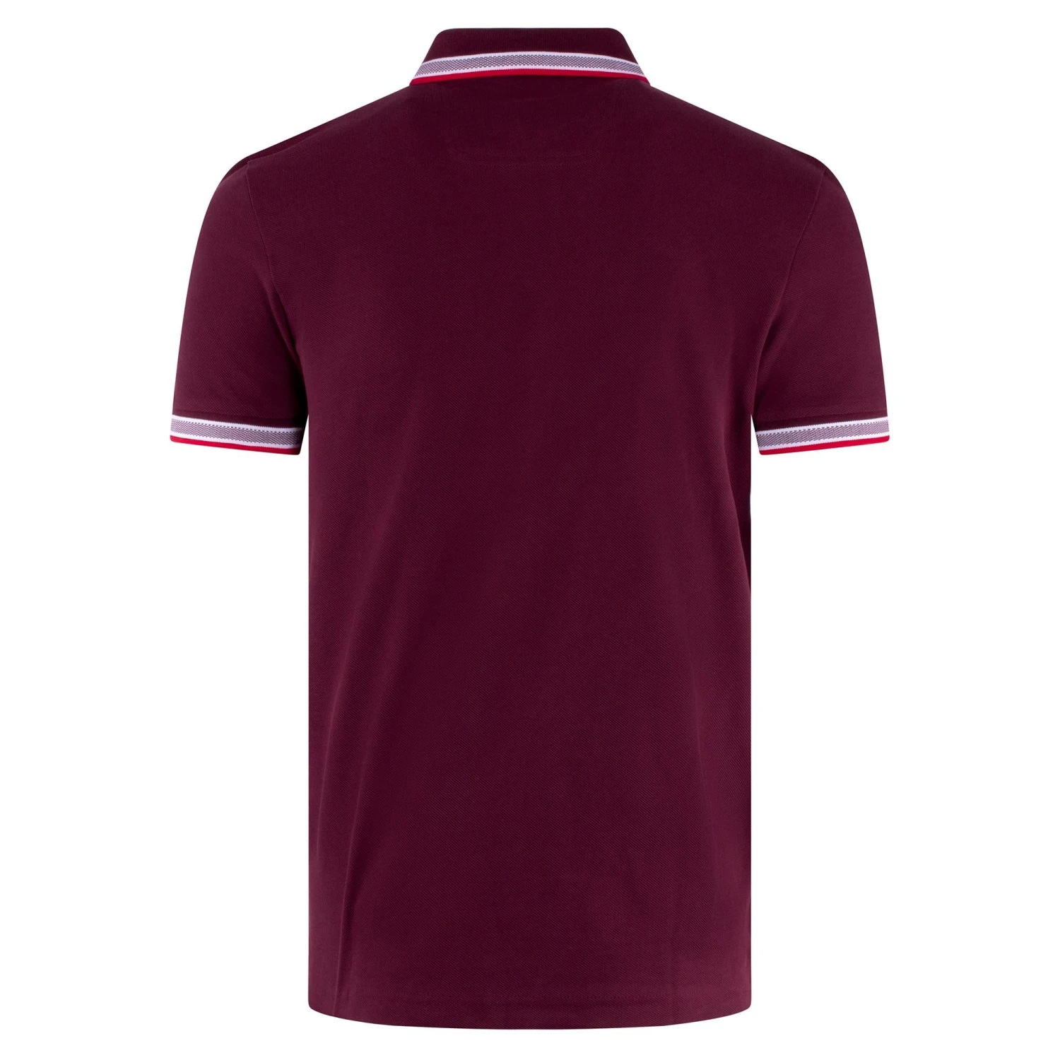 Boss Paddy Cotton Pique Mens Polo Shirt Burgundy 2 Boss Paddy Cotton Pique Mens Polo Shirt Burgundy - Image 2
