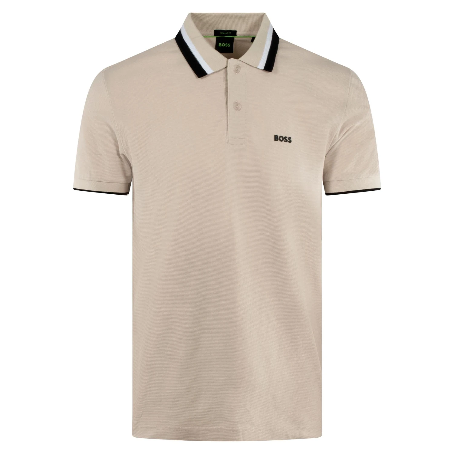 Boss Paddy AP Heritage Mens Polo Shirt Open Beige 1 Boss Paddy AP Heritage Mens Polo Shirt Open Beige