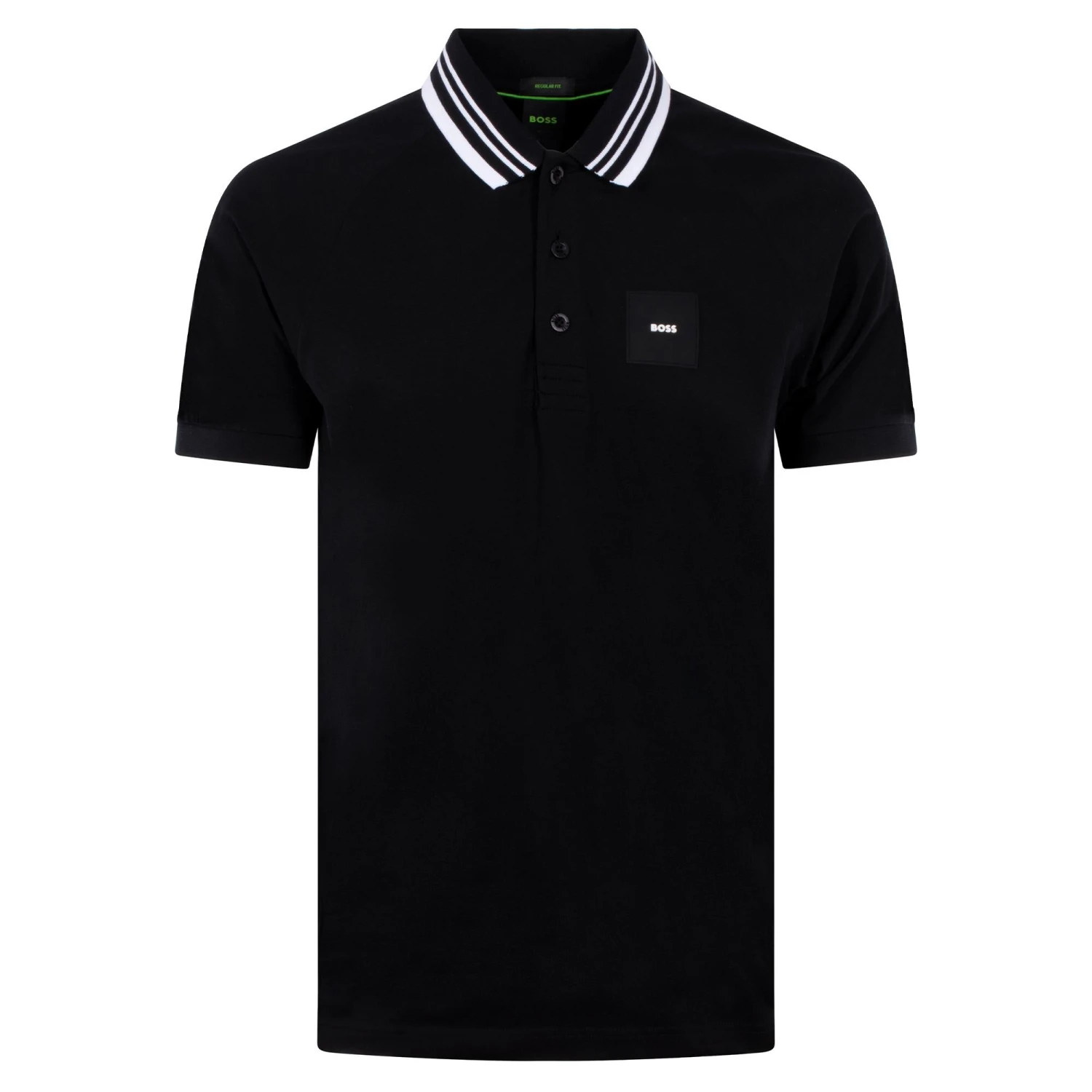 Boss Paddy Rib Mens Polo Shirt Black 1 Boss Paddy Rib Mens Polo Shirt Black